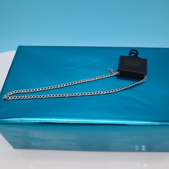 14th and Union Men's 20 Inch Length Silver Tone‎ Chain Link Necklace - Picture 1 of 7